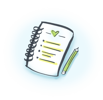 Illustration of a notebook